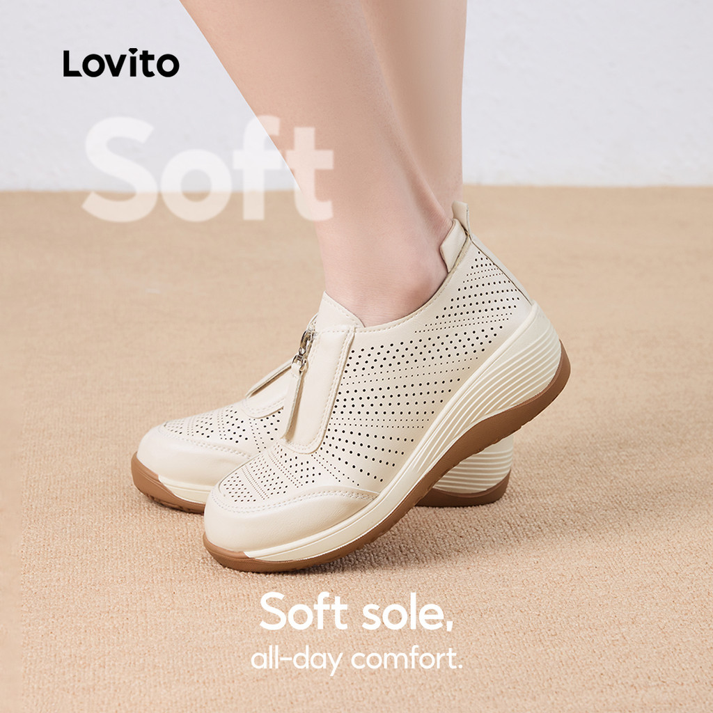 Lovito รองเท้าโบ๊ทผู้หญิงระบายอากาศแบบลําลอง LFAS4003