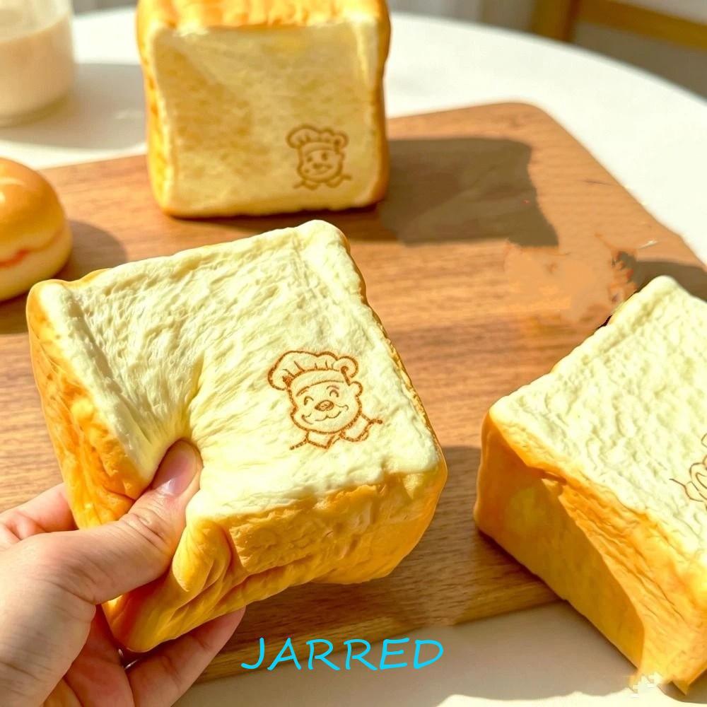 JARRED ขนมปังจําลอง Toast Squeeze, Moist หนาช้า Rising Grandpa Toast Squishy ของเล่น, Creative Soft Texture Finger ดูด Pinch Sensory Fidget ของเล่นผู้ใหญ่