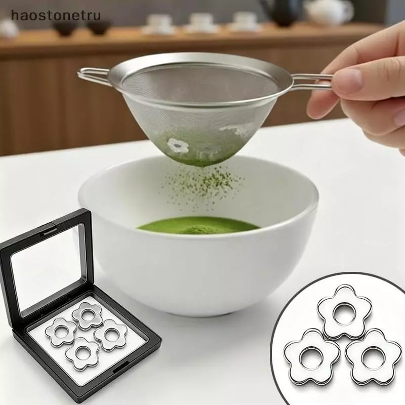 OST สแตนเลส Matcha Sifter Anti-Caking กันสนิมแป้งตะแกรงสําหรับ Professional Tea House ห้องครัวใช้ N