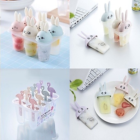 แม่พิมพ์ไอติม พิมพ์ไอศครีม DIY ที่ทำไอติม แม่พิมพ์แท่งน้ำแข็ง คละลาย 4-8 ช่อง