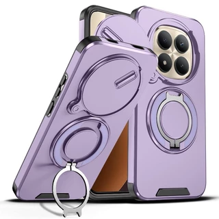 สําหรับ Xiaomi Redmi Note 15 14 Pro Plus 15 Pro+ 14S สไลด์กล้องเลนส์ป้องกันแหวนแม่เหล็กขาตั้งเคสโทรศัพท์เกราะกันกระแทกซิลิโคนแข็ง