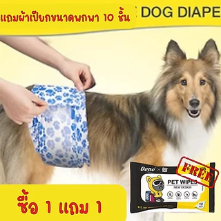 Dono โอบิรุ่นพิเศษแถมฟรีผ้าเปียก 10ชิ้น มีตัวล็อคป้องกันโอบิเลื่อนหลุด (สำหรับสุนัขตัวผู้)