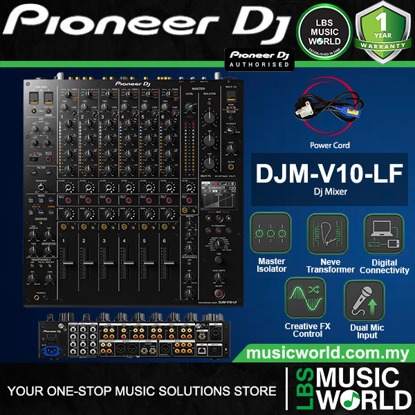 Pioneer DJ DJM-V10-LF 6 Channel Professional Long Fader Precision Mixer (DJMV10LF)