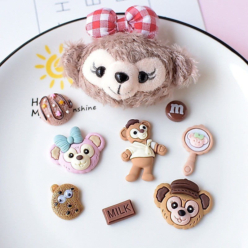 9ชิ้น/แพ็คการ์ตูนหมีรูปร่างอาหารรองเท้าเสน่ห์สําหรับรองเท้าหัวเข็มขัดน่ารักอุปกรณ์รองเท้าตกแต่ง