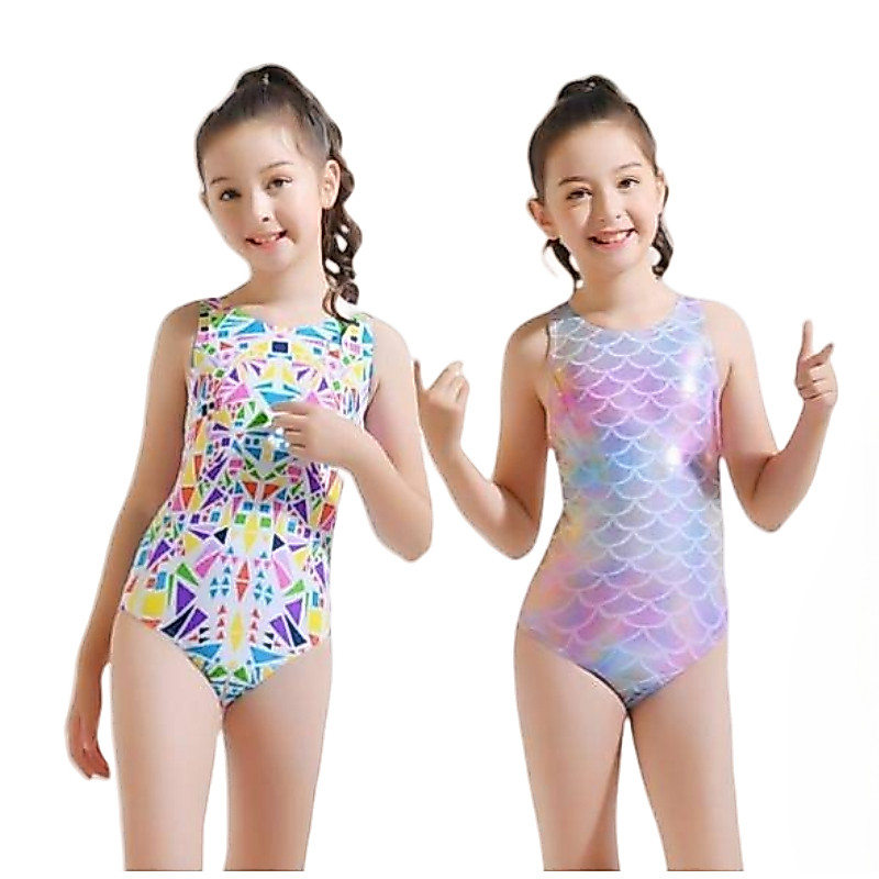 ชุดว่ายน้ำเด็กอายุ 5-15 ปี ชุดว่ายน้ำเด็กหญิง kids one-piece swimwear