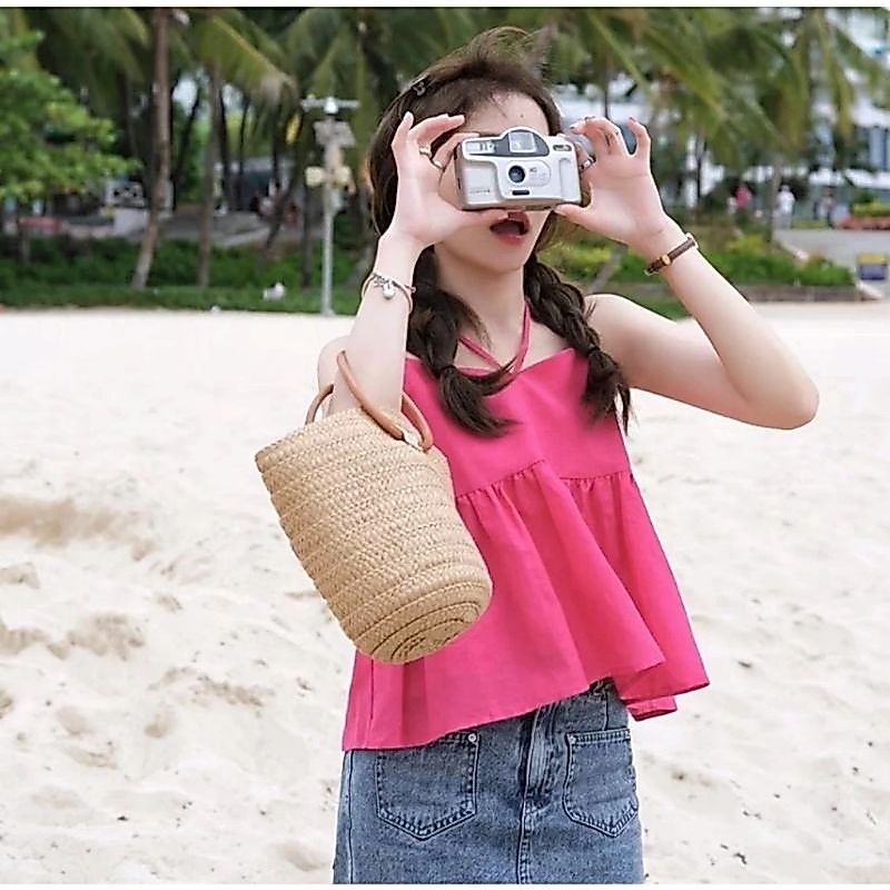 เสื้อ 2 สาย เสื้อคล้องคอ babydoll ไซส์ใหญ่ 40kg-120kg