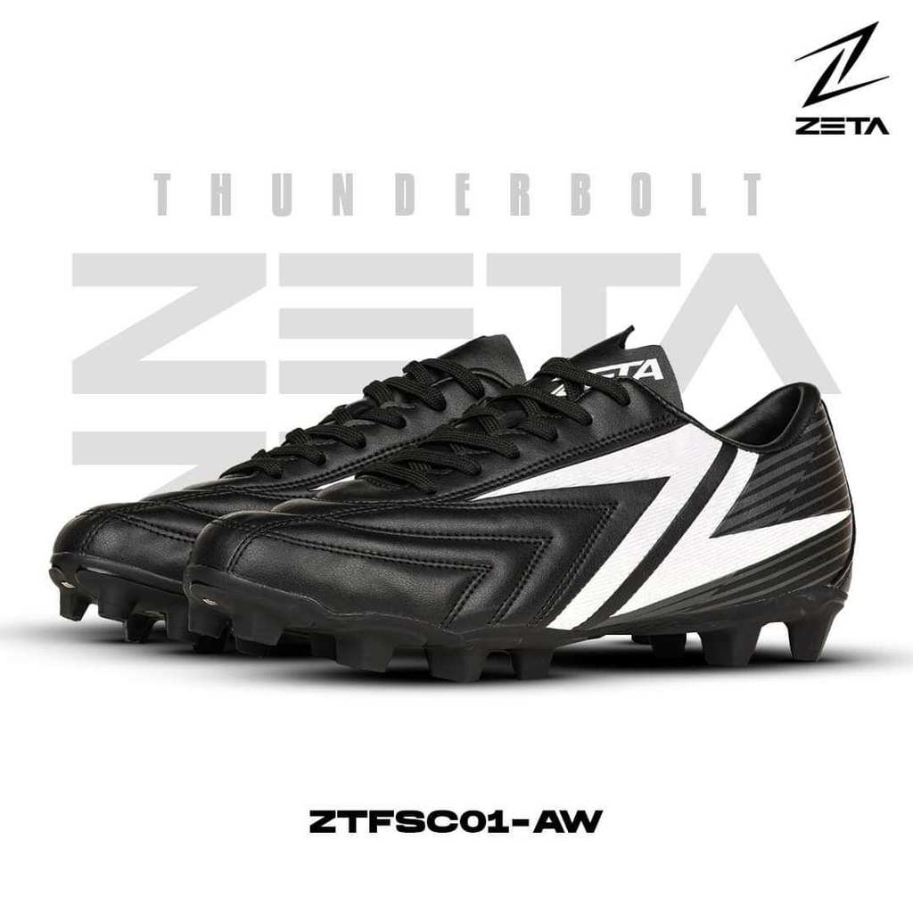 (ZETAลิขสิทธิ์)ไซส์ 38-44 รองเท้าฟุตบอล/สตั๊ด ZETA THUNDERBOLT หนังพียูนุ่ม ไซส์เด็ก-ผู้ใหญ่