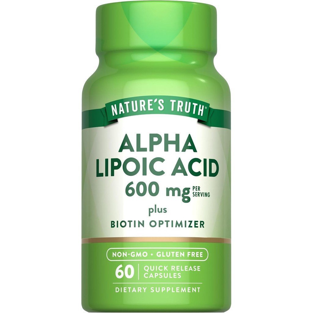 Natural Truth Alpha-Lipoic Acid 600มก |     ไบโอติน, วันประสิทธิภาพ สารเพิ่มประสิทธิภาพ |     60 แคป