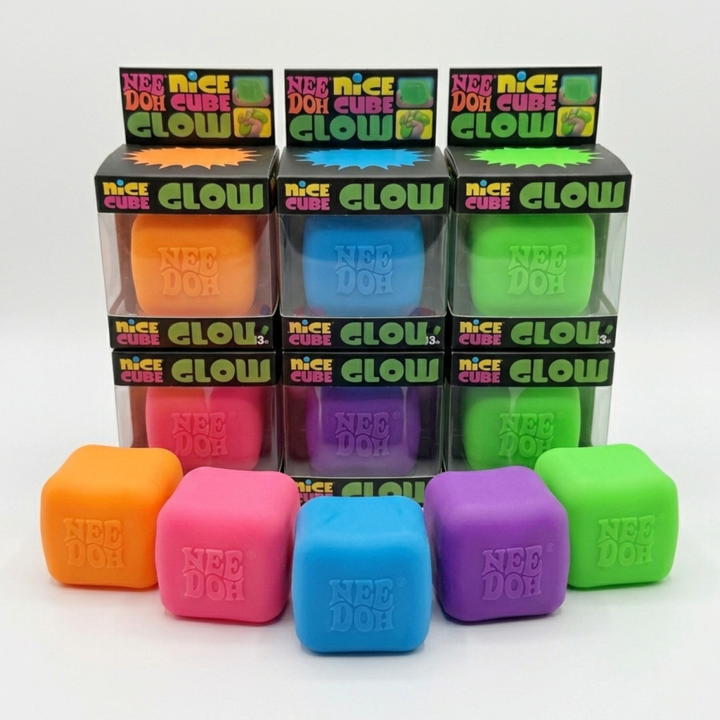 อินเทรนด์สร้างสรรค์ NeeDoh Luminous Cube Decompression Box - ฟื้นตัวช้า Sensory Squeeze ของเล่นนุ่ม, คอลเลกชันของขวัญปาร์ตี้สําหรับเด็ก