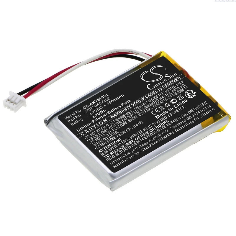 CS 3.7V 1000mAh เปลี่ยนชุดหูฟังไร้สายแบตเตอรี่ P083040-Q02 สําหรับ AKG Y50BT, C50BT +TOOLS