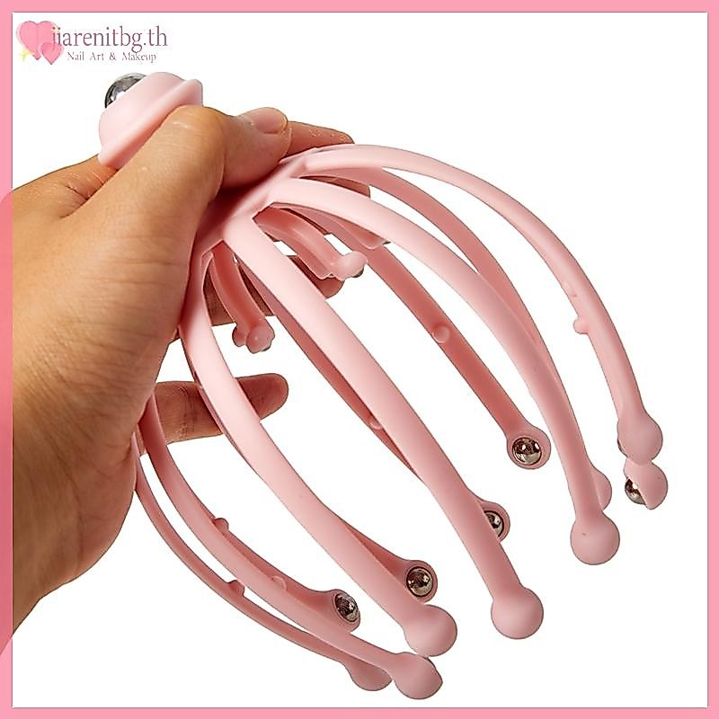 RENBG 1PC นวดหนังศีรษะ 18 กรงเล็บมือถือนวด Scratcher สําหรับผ่อนคลายลึกกระตุ้นผมและความเครียดบรรเทานวด TH