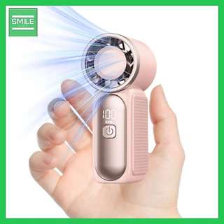✅Smilee Smallest Fan 3600mAh Portable Mini Handheld Fan 3.5-inch 16900 RPM High-Speed Personal