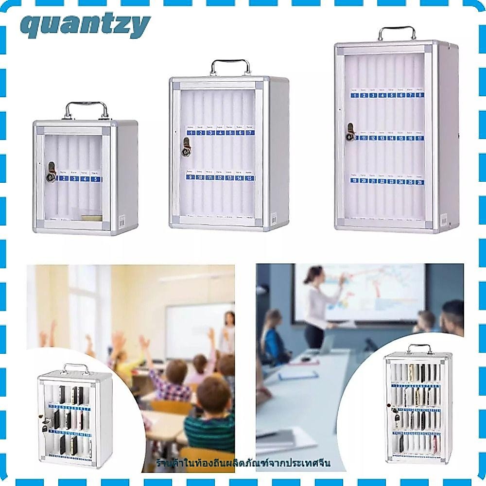 QUANTZY กล่องเก็บโทรศัพท์ประตูโปร่งใส,ล็อคอลูมิเนียมอัลลอยด์อะคริลิคที่เก็บโทรศัพท์,Carryed By Hand 6/12/36/48 ช่องตู้เก็บโทรศัพท์มือถือ