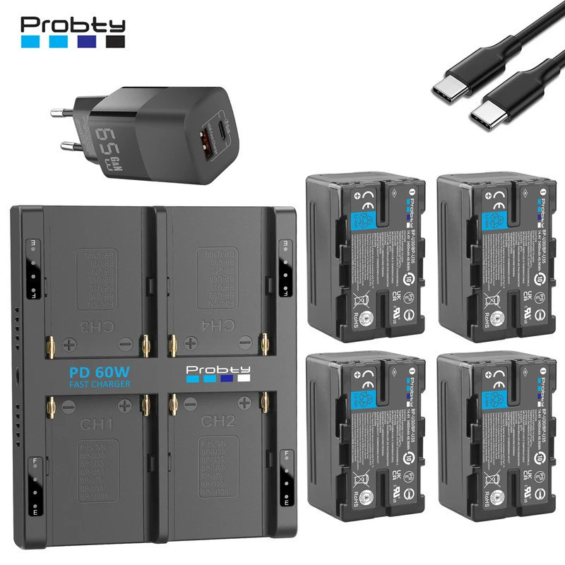 BP-U35 BP-U30 U30 เปลี่ยนแบตเตอรี่ 3400mAh + PD 60W FAST Charger สําหรับ Sony PXW-FS5 PXW FS7M2K X16