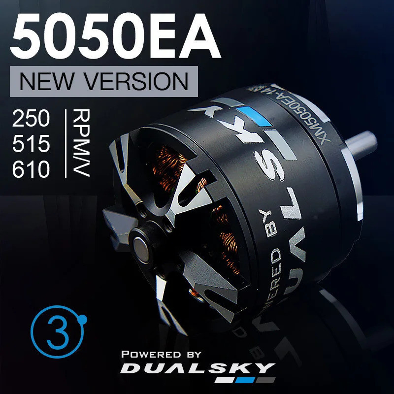 Dualsky XM50EA รุ่นที่ 3 สําหรับรุ่นเครื่องบินปีกคงที่มอเตอร์แบบไม่มีแปรงมอเตอร์ความเร็วสูง 250KV 51