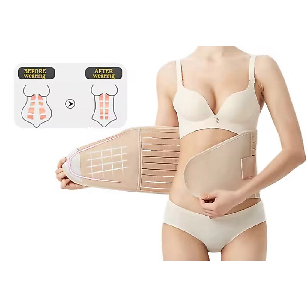 สายรัดเอวสำหรับสตรีมีครรภ์หลังคลอดเข็มขัดหน้าท้องบางเฉียบเข็มขัดหน้าท้องระบายอากาศ