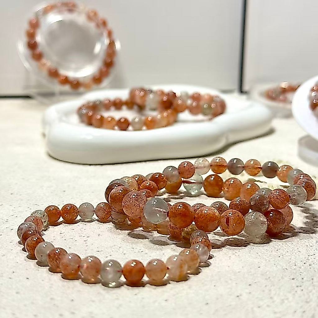 Arusha Sunstone รุชาซันสโตน สร้อยข้อมืออารุชาธรรมชาติ หายาก ธรรมชาติ แท้100% สุดยอดความมั่งคั่ง