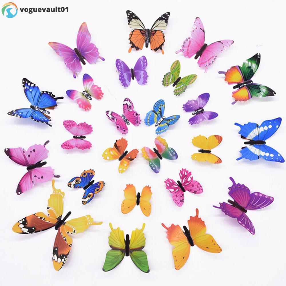 Luminous Butterfly Wall Decal 3D Threedimensional Design Create Magical Bedroom