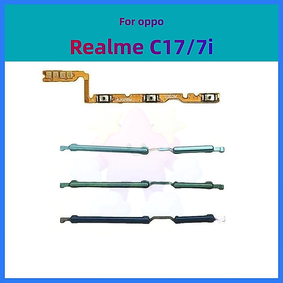 ใหม่ Oppo Realme 7i C17 ปุ่ม Power flex เปิด/ปิดปุ่มสวิทช์ด้านข้าง Key Volume Up Down Flex Cable