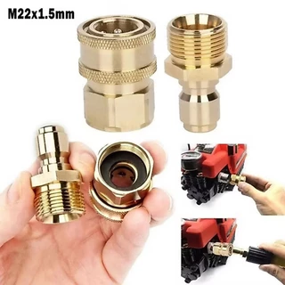 M22*1.5 คอปเปอร์หน้าปั้ม คอปเปอร์สำหรับเครื่องฉีดน้ำแรงดันสูง ข้อต่อทองเหลือง คอปเปอร์น้ำ