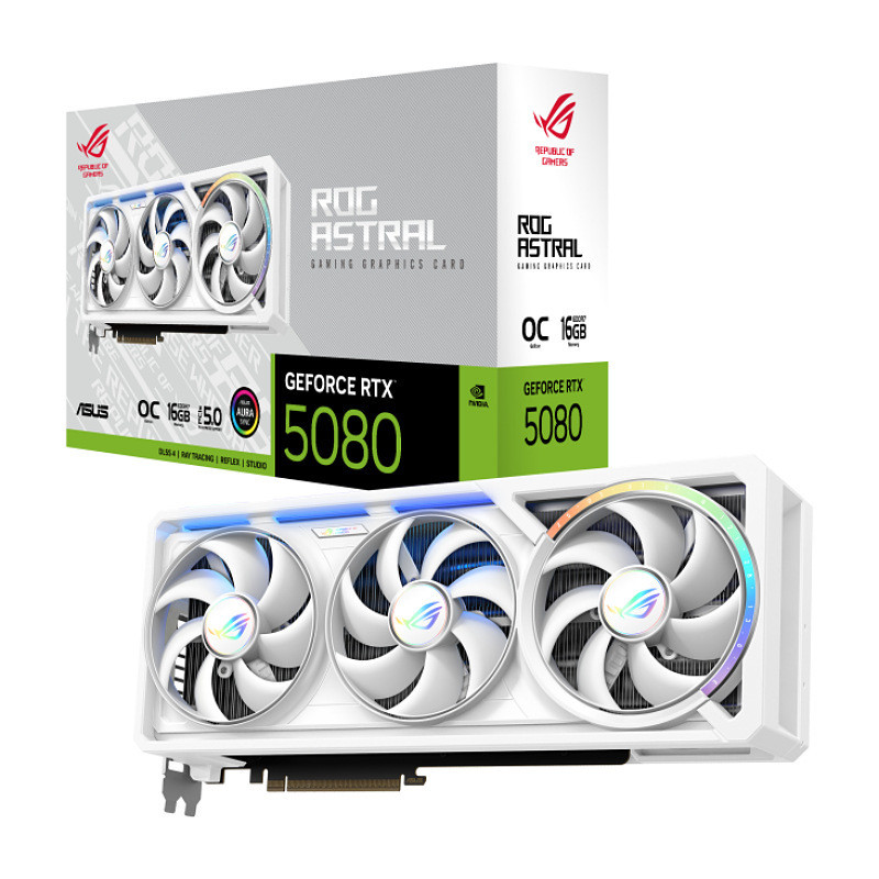 R ROG ASTRAL Night God WHITE GeForce RTX 5080 O16G กราฟิกการ์ดเกมสีขาว