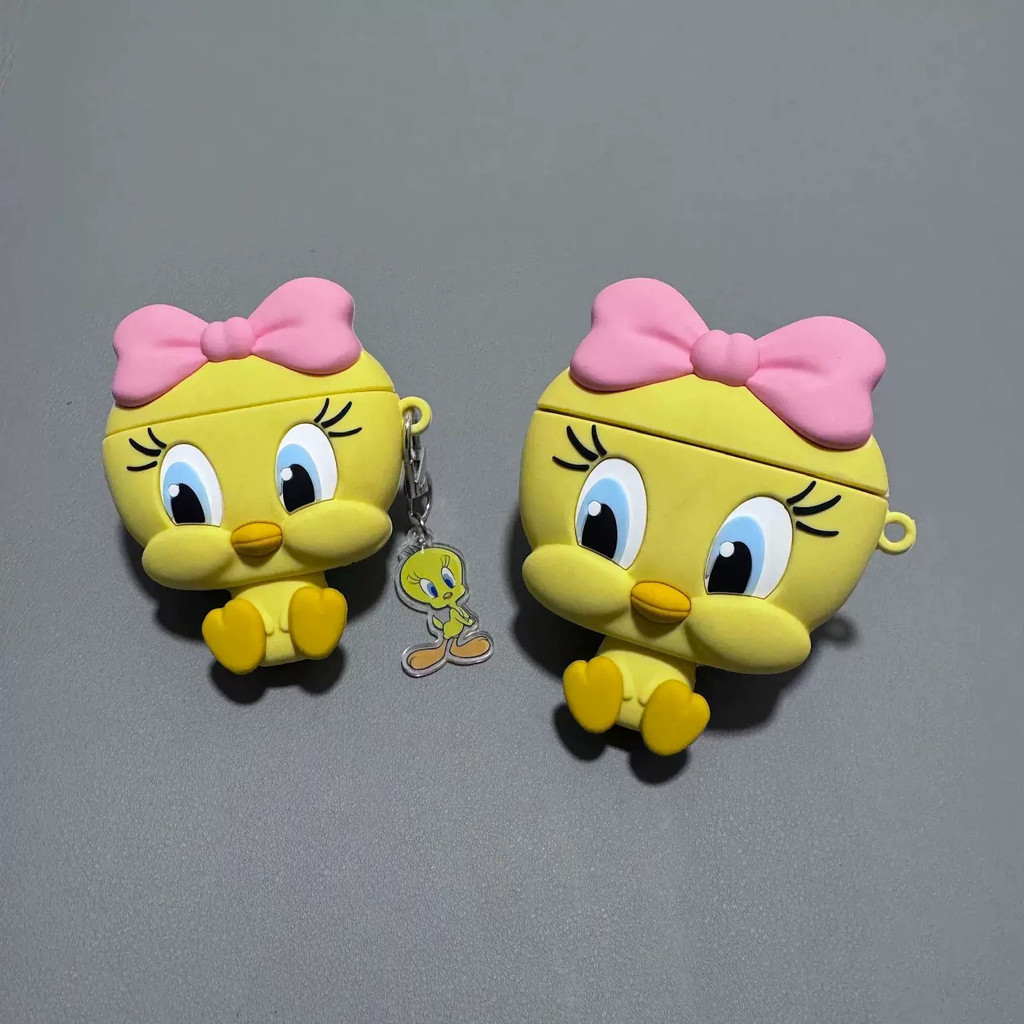 ปลั๊กกันฝุ่นลายการ์ตูนนกน่ารัก สําหรับ แอร์พอด มือโปร3 แอร์พอด4 เคสหูฟังบลูทูธไร้สายซิลิโคนเคสนิ่ม 1/2/3 ป้องกันการหล่นเชือกเส้นเล็กฝาครอบก