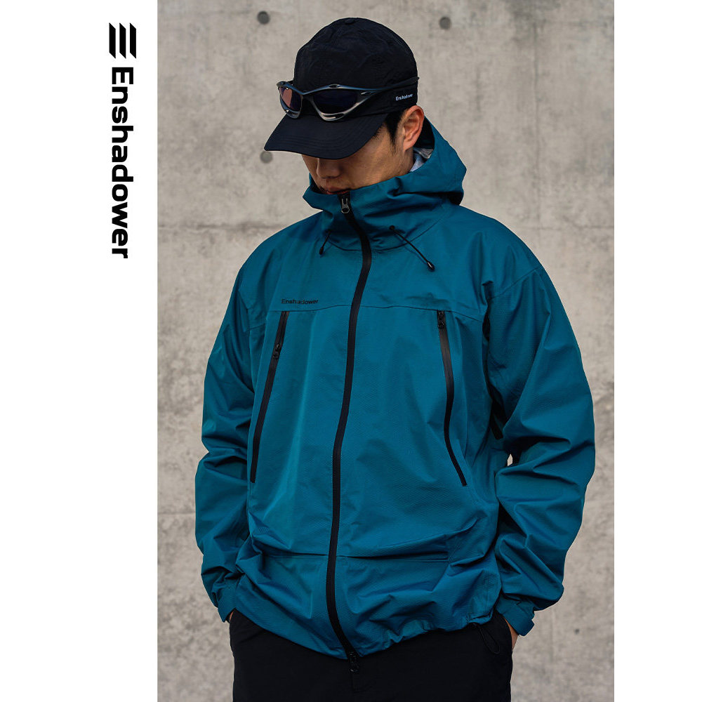 ENshadower คอนซีลเลอร์ Simple Ion Honeycomb Pocket Laminated เสื้อแจ็คเก็ตกันน้ํา Teflon Hooded Jack