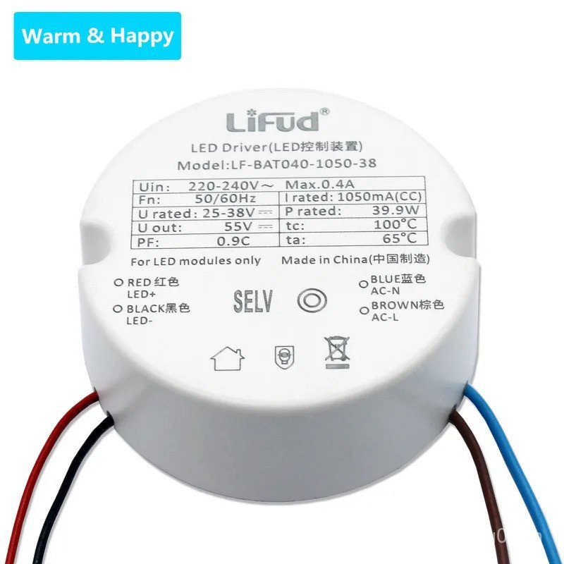 LED Dimming Driver คุณภาพสูง Lifud 10W 12W 18W 20W 24W 28W 30W 39.9W LED Power Supply DC25-40V สําหร