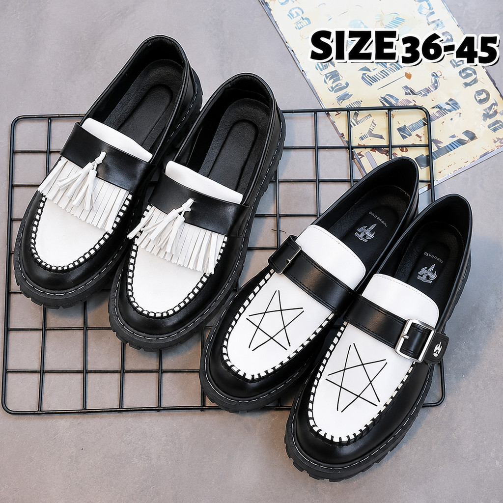 Kasut Lelaki, Gaya loafer Kulit, รองเท้าโลฟเฟอร์ Kasut Tapak Rata, พู่ Rekaan, penny loafer รองเท้าท