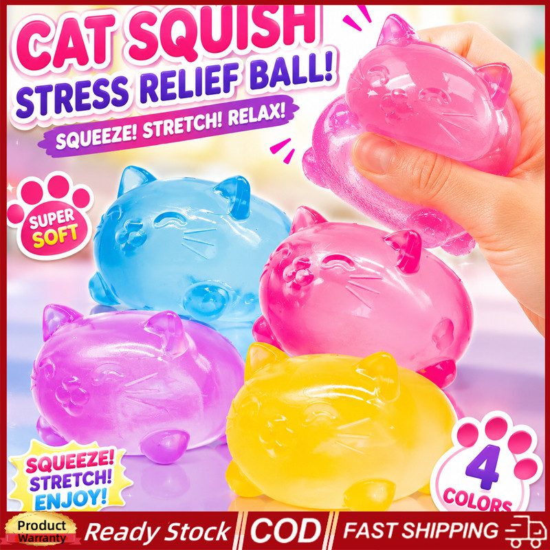 1-4 ชิ้น NEEDOH Cool แมว Squishy ของเล่นความเครียด Maltose ช้า Rise Glitter โปร่งแสง Fidget ของเล่น Anti-Anxiety Sensory ของเล่นสําหรับผู้ใหญ่เด็กออทิสติก ADHD