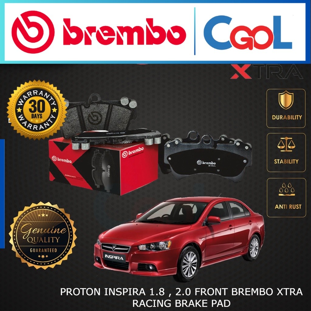 PROTON INSPIRA 1.8 , 2.0 ผ้าเบรคหน้า RACING XTRA BREMBO