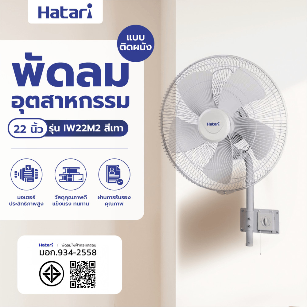 Ghouse Online HATARI พัดลมอุตสาหกรรม 22  IW22M2 สีเทา สินค้าขายดี!