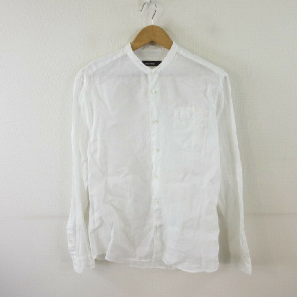 OSVALDO TRUCCHI Shirt linen Long sleeves White Direct from Japan Secondhand