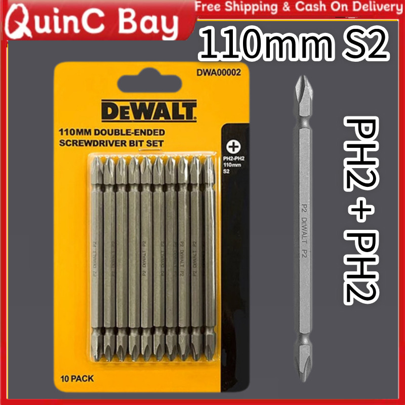 DEWALT 110 มม.เจาะ Bits ชุด Max Fit Phillips 2 SX 2" L S2 PZ1 PZ2 PH2 เครื่องมือเหล็ก Pozi