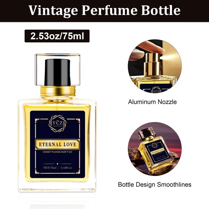 YCZ Eternal Love Eau De Parfume 75ml Long Lasting Floral Fruity Scent with Musk Ambergris Jasmine Ro