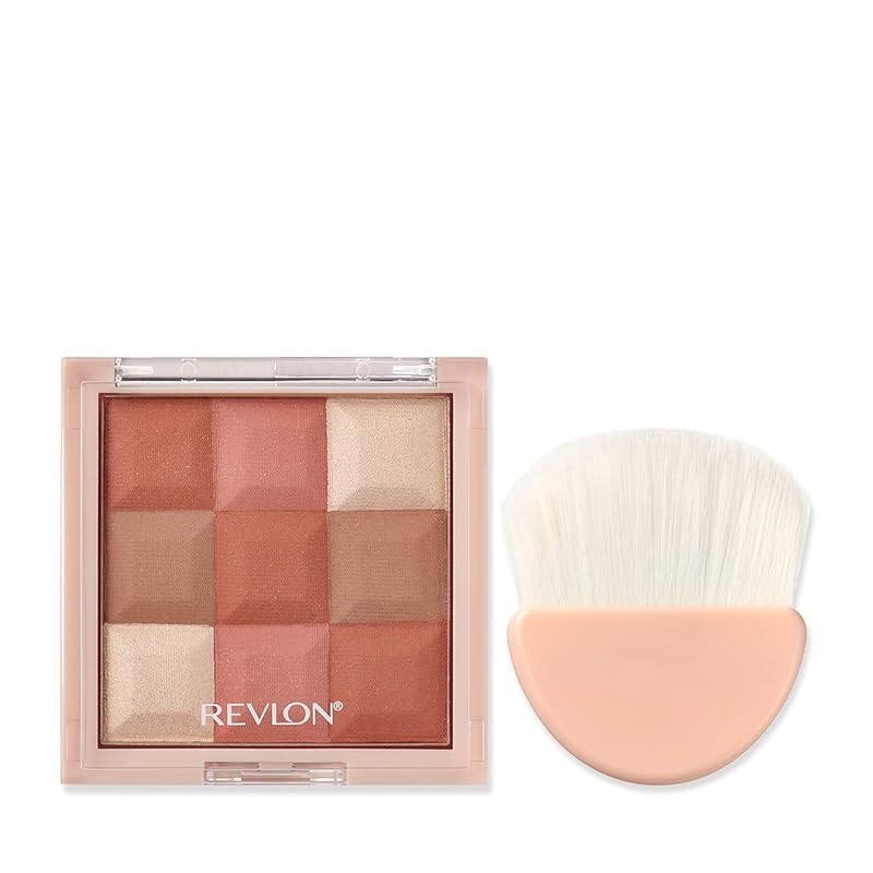 Revlon Blush & Illuminator Palette with Brush 003 Caramel Nude Special Set Brush Included Japan Plan