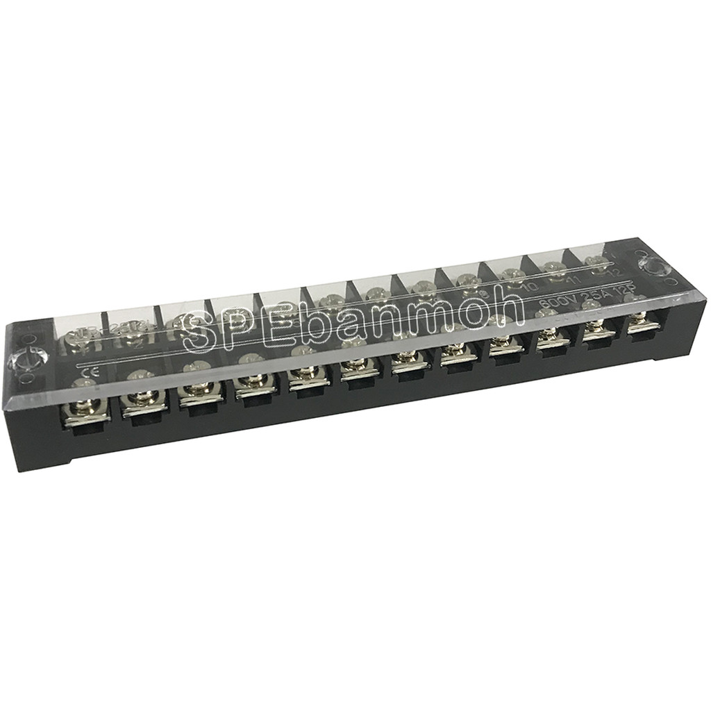[ 1 ชิ้น ] TB1512 เทอร์มินอล 12 ช่อง 12P 15A 600V TB Terminal Block Screw Terminals 15แอมป์ เทอร์มินอลต่อสายไฟ Circui...