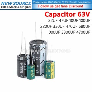 (1-20PCS) 63V 22UF 47UF 10UF 100UF 220UF 330UF 470UF 680UF 1…