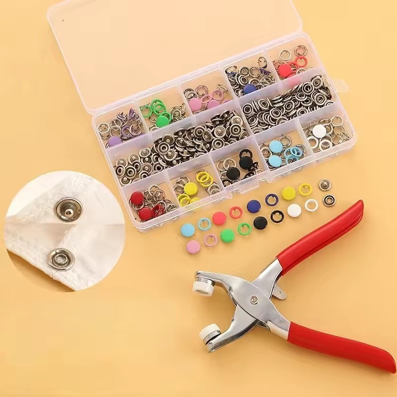 Metal Snaps Buttons Fastener Pliers Press Tool Kit ปุ่มเย็บผ้า คีมมือ Butang Snaps Logam snaps Logik