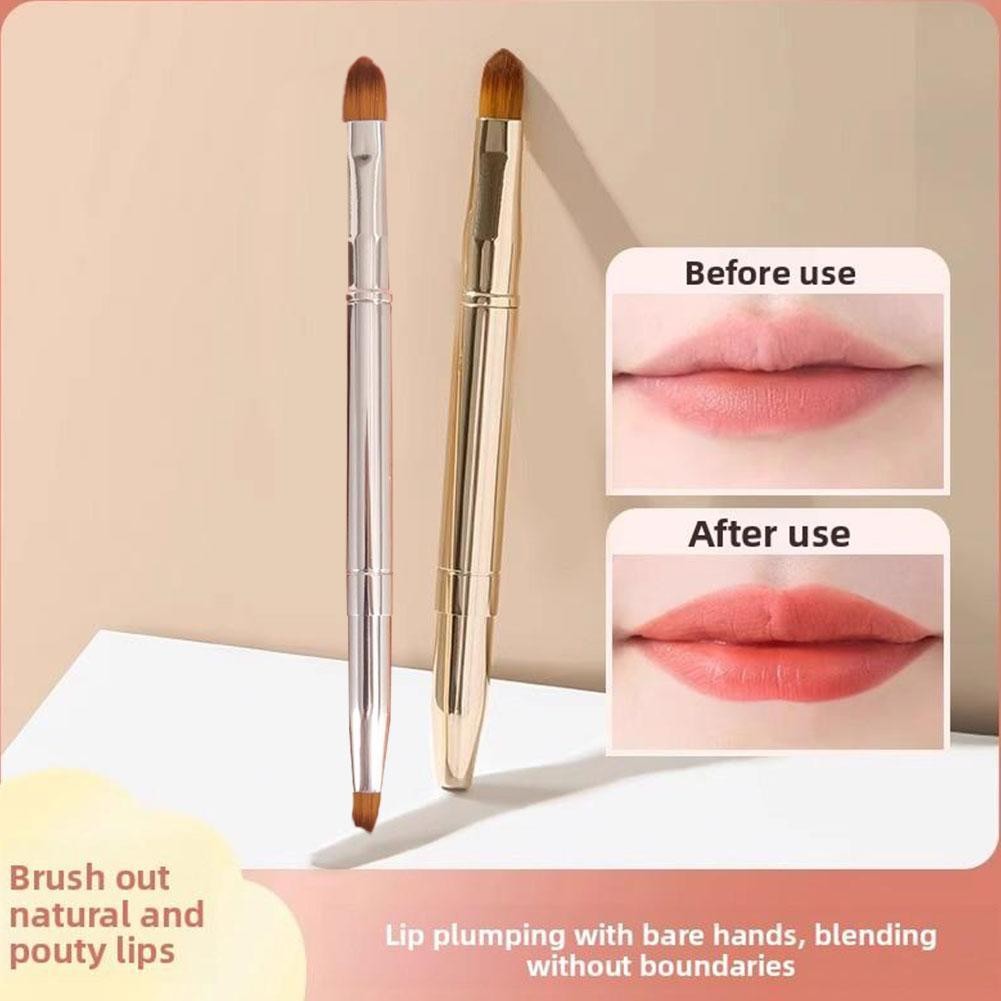 Retractable Lip Makeup Brush ลิปสติก Lip Gloss Brush Foundation Applicator Brush Travel Tool V8a8