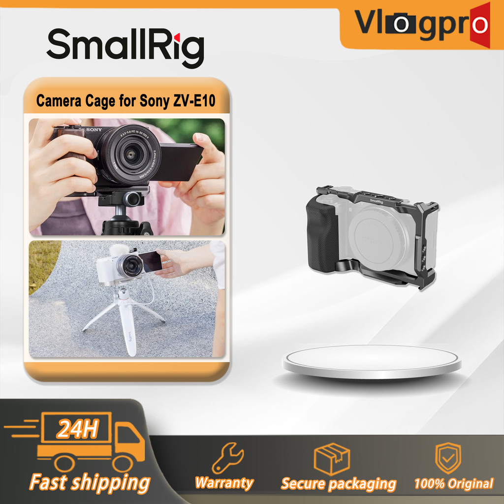 SmallRig ZV-E10 Quick Release Cage/Vlogging Extension Grip สําหรับ Sony ZV-E10