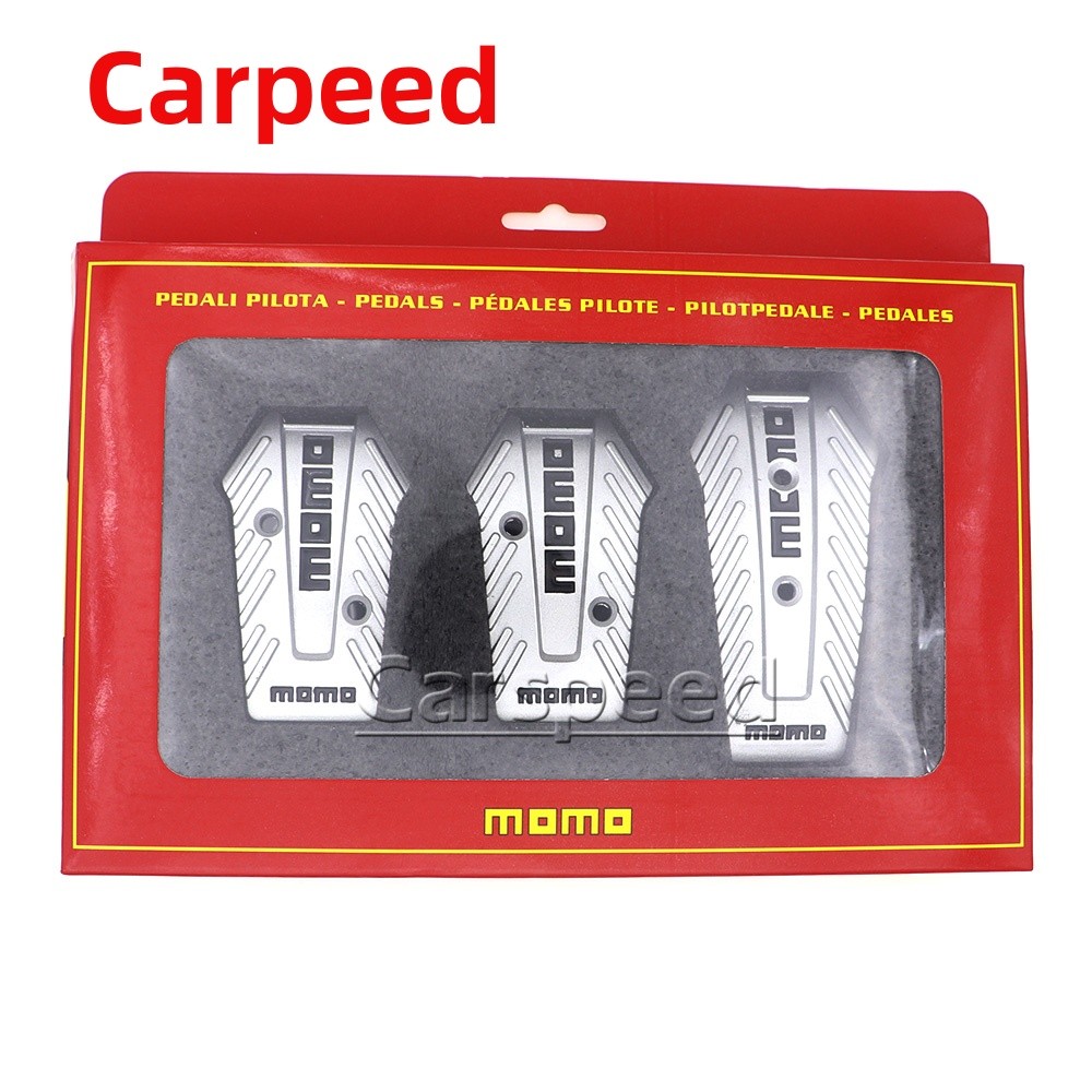 MOMO สไตล์รถ Racing Pedals Universal คู่มือเบรคเท้าเหยียบลื่นสีดําเงินกีฬา Racing Pedals - รูปที่ 4