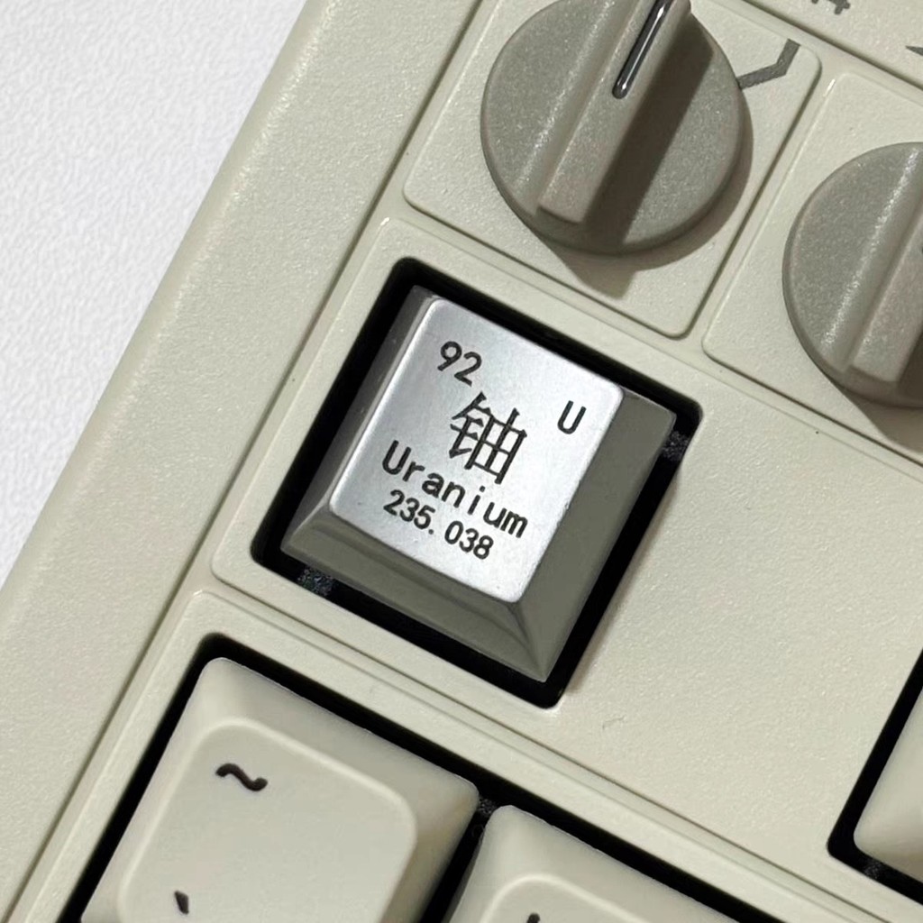 Spot Goods#Uranium235Metal Keycap CNC Customized Keyboard for Gaming Dorm Room0829hw