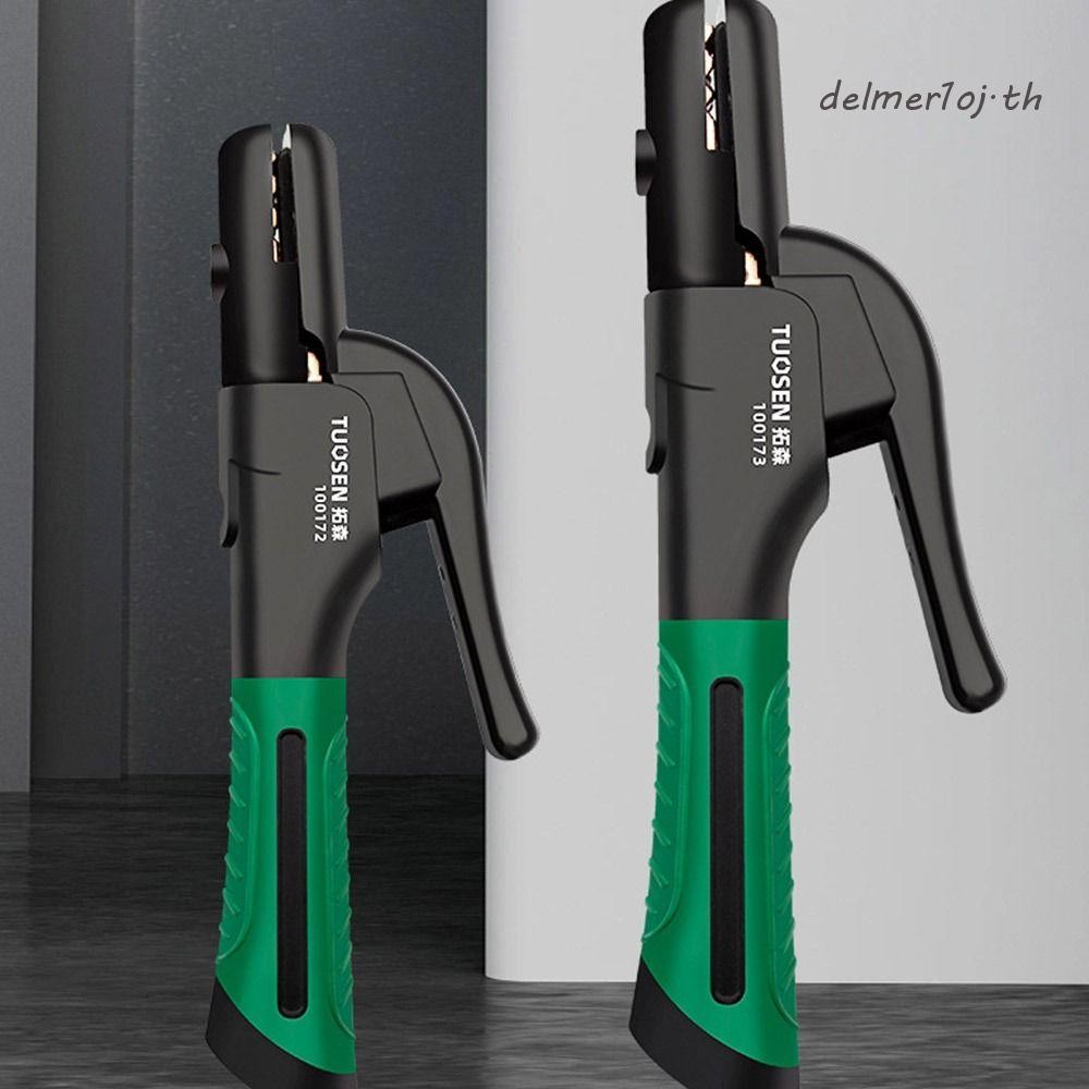 DELMER1OJ ตัวยึดเชื่อมอิเล็กโทรด, แคลมป์เชื่อมขากรรไกรสําหรับงานหนักป้องกันน้ําร้อนลวก, เกรดอุตสาหกร