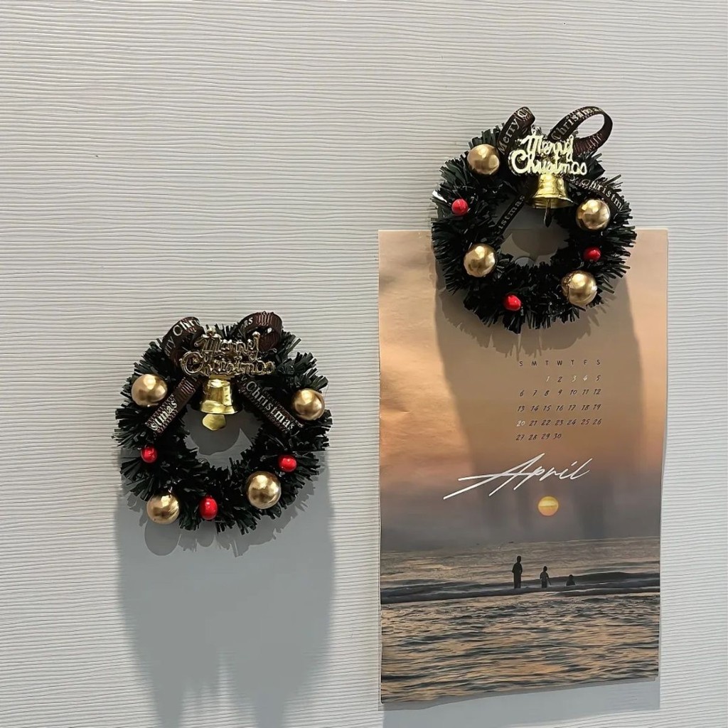 Ins Nordic Christmas ตกแต่งตู้เย็นสติกเกอร์ Miniature รูปที่ 3