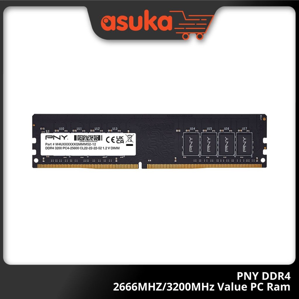PNY DDR4 8GB/16GB/32GB 2666MHZ/3200MHz ค่า PC Ram