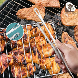 คีมคีบเนื้อ สแตนเลสแท้ สำหรับบาร์บีคิว บุฟเฟ่ต์ หมูกะทะ เนื้อย่าง เกาหลี