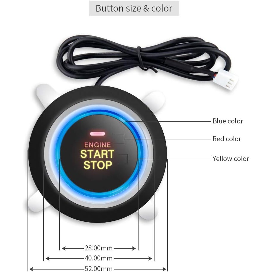 EASYGUARD EC004 สมาร์ท RFID Push Engine Start ชุดปุ่ม & Keyless Go ระบบอัพเกรด Key Start to Push Sta