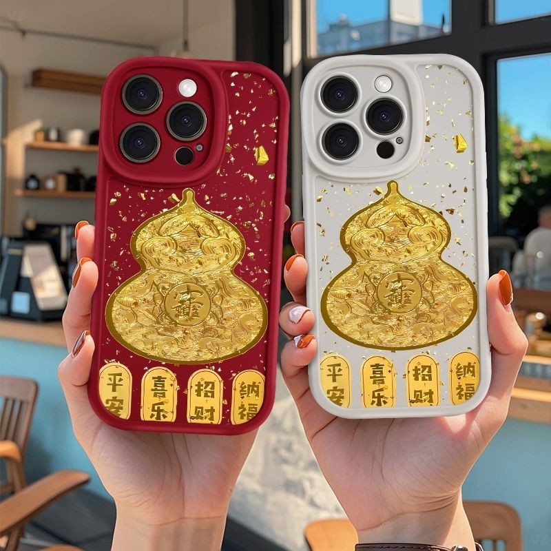 Lucky Gourd เหมาะสําหรับ 15pro เคสโทรศัพท์ ipone14promax/13 Soft Case การ์ตูนสร้างสรรค์ 11/XS/XR