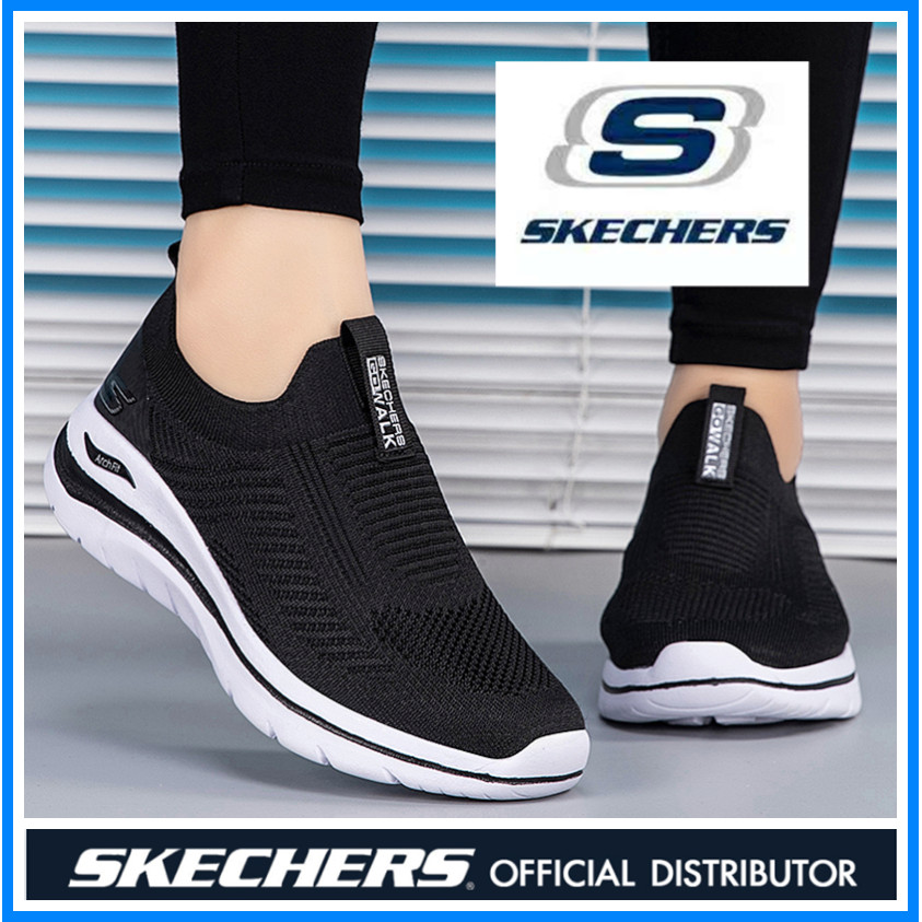 รองเท้าวิ่ง GO WOLK Arch-Fit สำหรับผู้หญิง ออกแบบมาเพื่อความสะดวกสบายในฤดูร้อน skechers